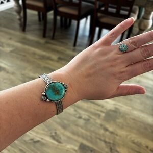 Alex and Ani Turquoise and Silver Bracelet